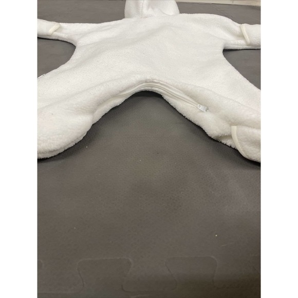 Vintage Cherry Tree Polartec 3m Baby Hooded & Attached Mittens White Snow Suit - Picture 9 of 11